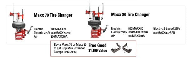 Coats MAXX 70 Tire Changer - Electric or Air Motor